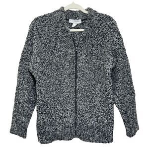 Vintage 90s Jeric Knitwear Cardigan Sweater Jacket‎ Small Plush Fleece Retro USA